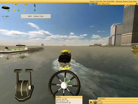simulateur de conduite d'un bateau