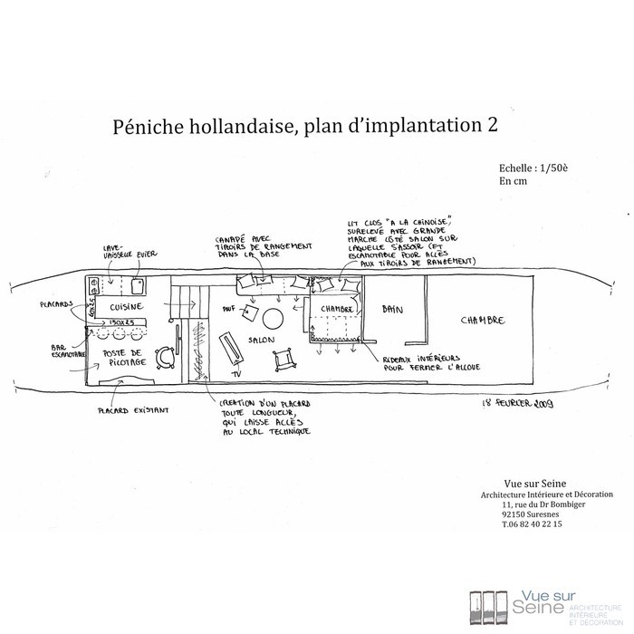 Plan Péniche à Paris